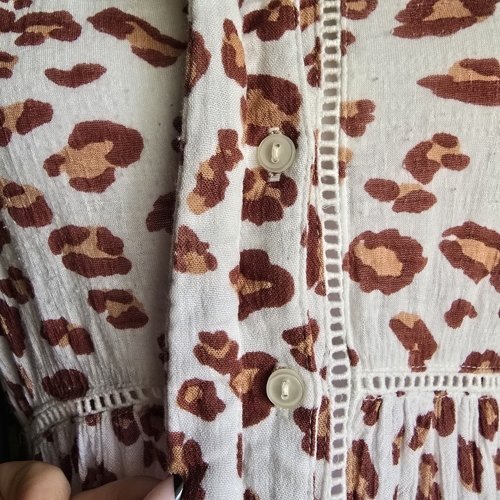 Anthropologie Leopard Print Long Tunic - Picture 5 of 7